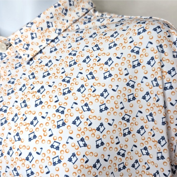 Mizzen+Main Other - NEW Mizzen+Main Versa Polo Shirt Trim Mens XXL White/Blue/Orange Golf Cart NWT